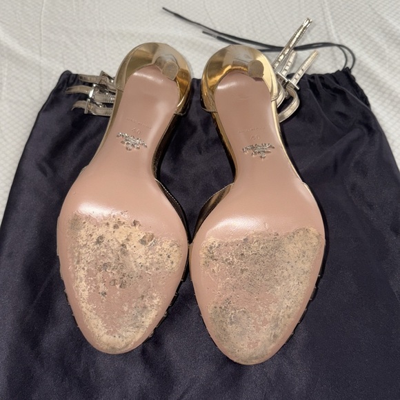 Prada Metallic Gold Sandals - Picture 8 of 11